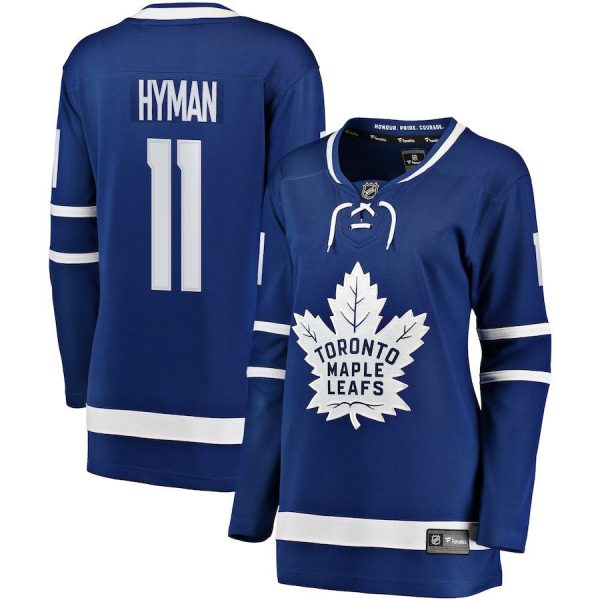 Women Toronto Maple Leafs Zach Hyman Blue Breakaway Player Jersey