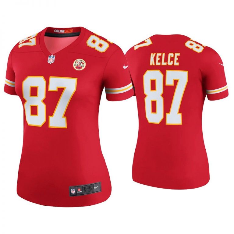 Women Travis Kelce Kansas City Chiefs Red Legend Jersey