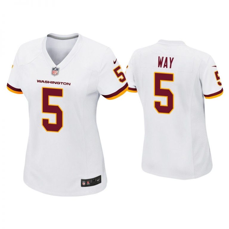 Women Tress Way Washington Football Team White Game Jersey