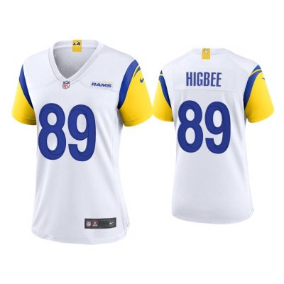 Women Tyler Higbee Los Angeles Rams White Alternate Game Jersey