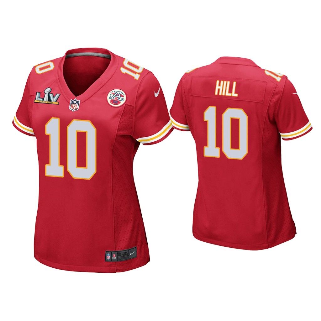 Women Tyreek Hill Kansas City Chiefs Super Bowl Lv Red Game Jersey 