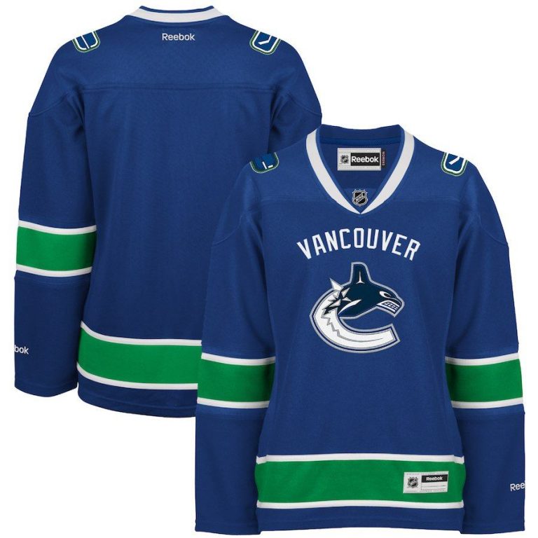 Women Vancouver Canucks Blue Premier Home Jersey