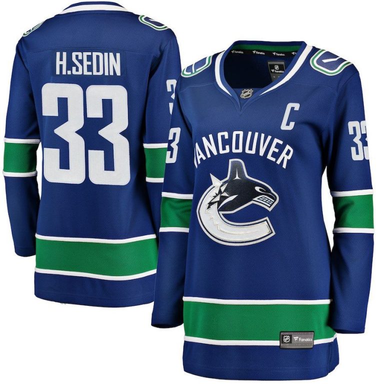 Women Vancouver Canucks Henrik Sedin Blue Home Breakaway Player Jersey