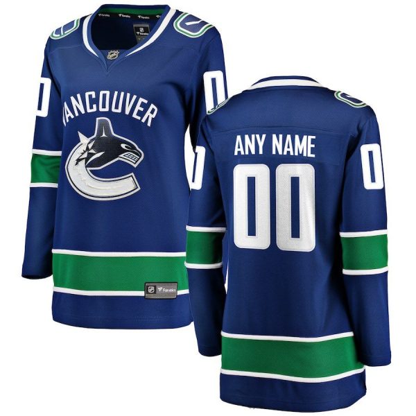 Women Vancouver Canucks White Away Breakaway Custom Jersey