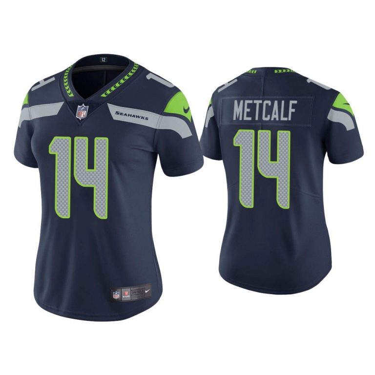 Women Vapor Limited DK Metcalf Seahawks Navy Jersey