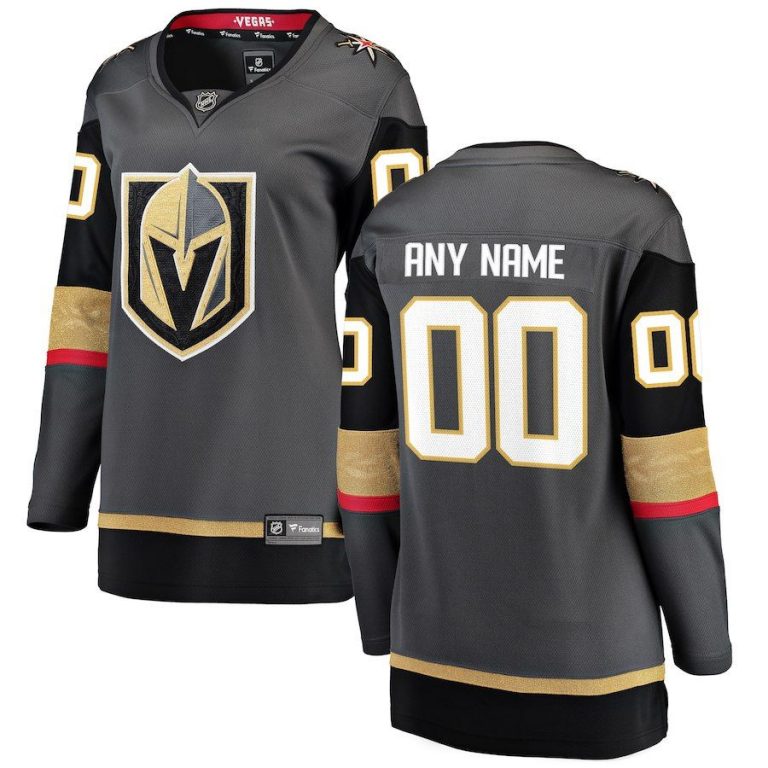 Women Vegas Golden Knights Black Home Breakaway Custom Jersey