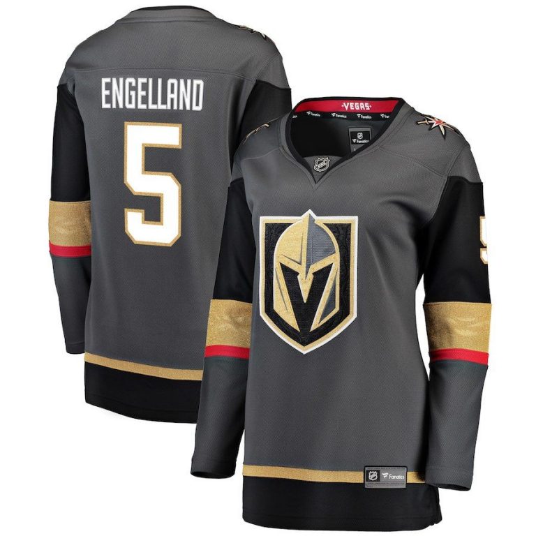 Women Vegas Golden Knights Deryk Engelland Black Breakaway Player Jersey