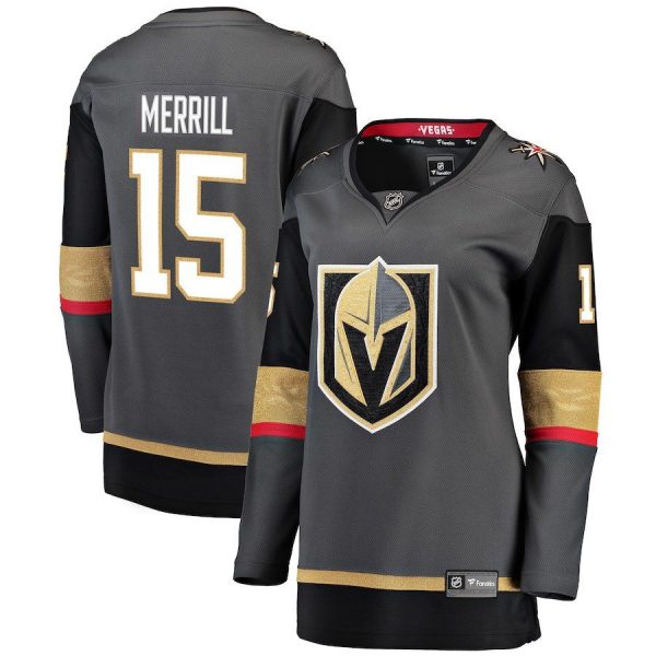 Women Vegas Golden Knights Jon Merrill Black Breakaway Player Jersey