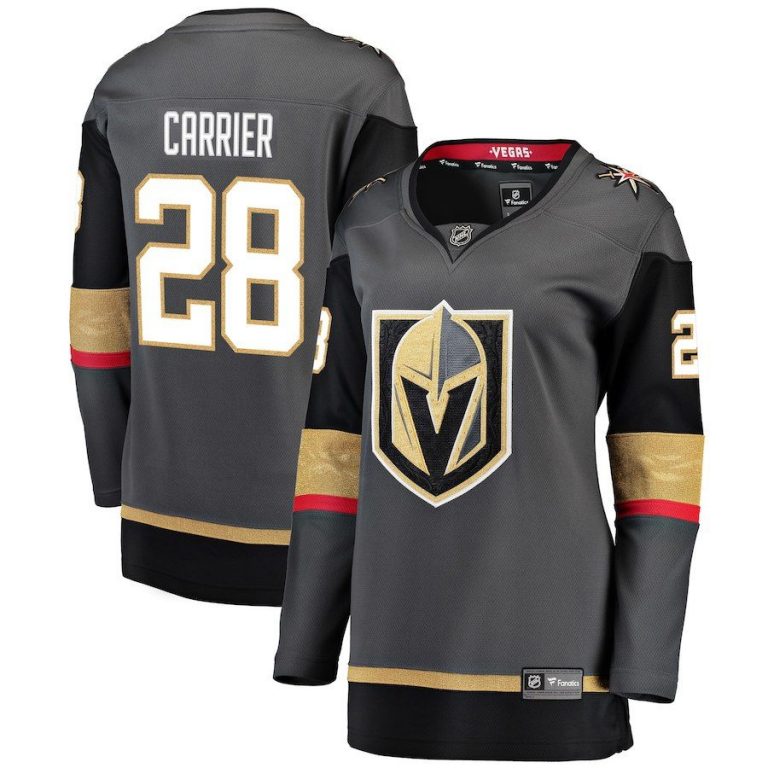 Women Vegas Golden Knights William Carrier Black Breakaway Player Jersey