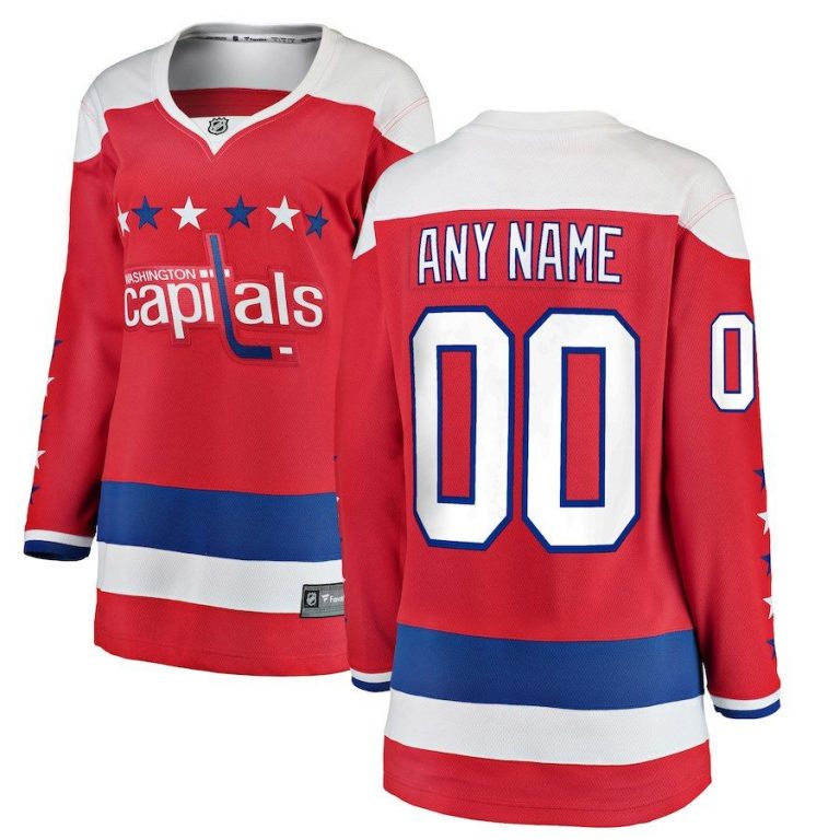 Women Washington Capitals Red Alternate Breakaway Custom Jersey