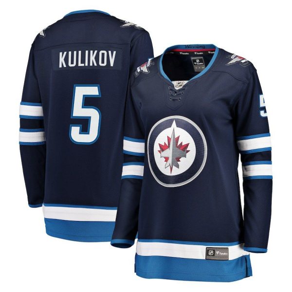 Women Winnipeg Jets Dmitry Kulikov Navy Breakaway Jersey