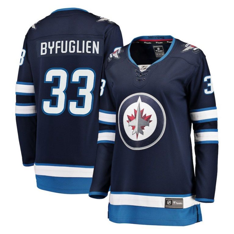 Women Winnipeg Jets Dustin Byfuglien Navy Breakaway Jersey