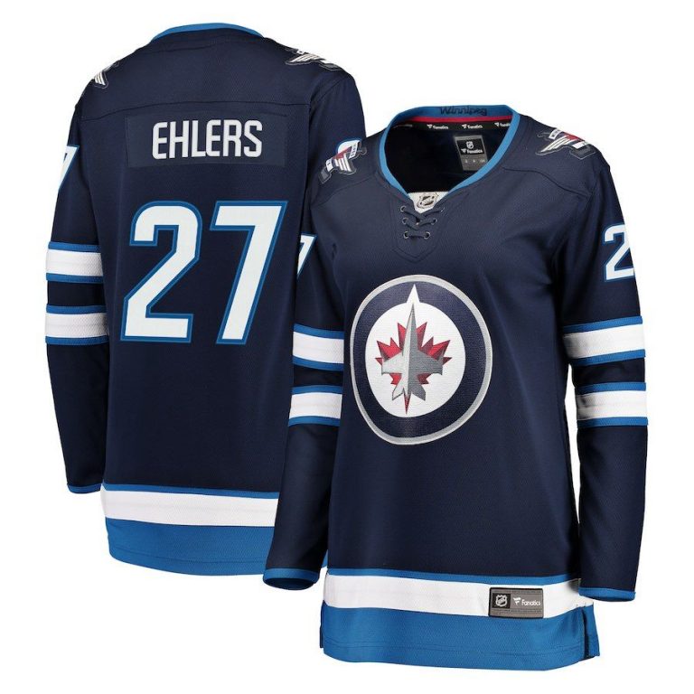 Women Winnipeg Jets Nikolaj Ehlers Navy Breakaway Jersey