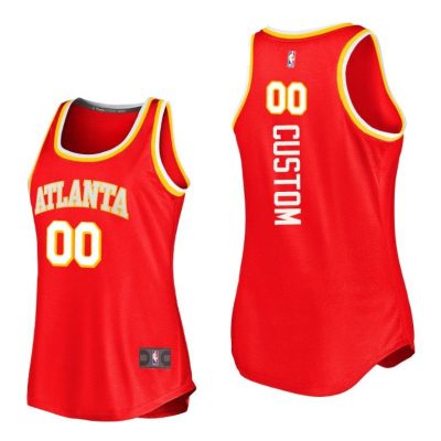 Women Women Atlanta Hawks Custom Icon Edition Red Jersey