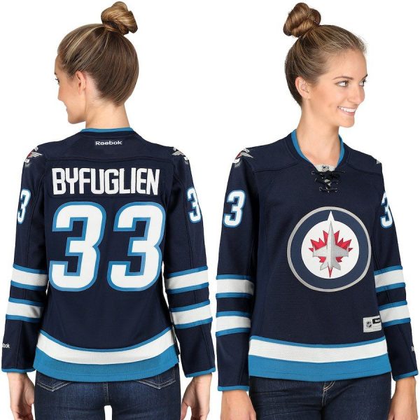 Womens Dustin Byfuglien Winnipeg Jets Navy Blue Premier Player NHL Jersey