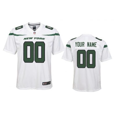 Youth 2019 Custom New York Jets White Game Jersey