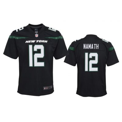 Youth 2019 Joe Namath #12 New York Jets Black Game Jersey