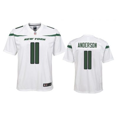 Youth 2019 Robby Anderson #11 New York Jets White Game Jersey