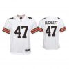 Youth 2020 Charley Hughlett Cleveland Browns White Game Jersey