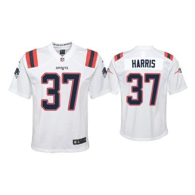 Youth 2020 Damien Harris New England Patriots White Game Jersey