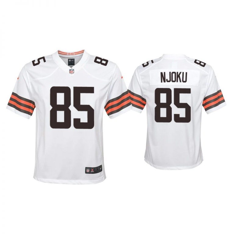 Youth 2020 David Njoku Cleveland Browns White Game Jersey