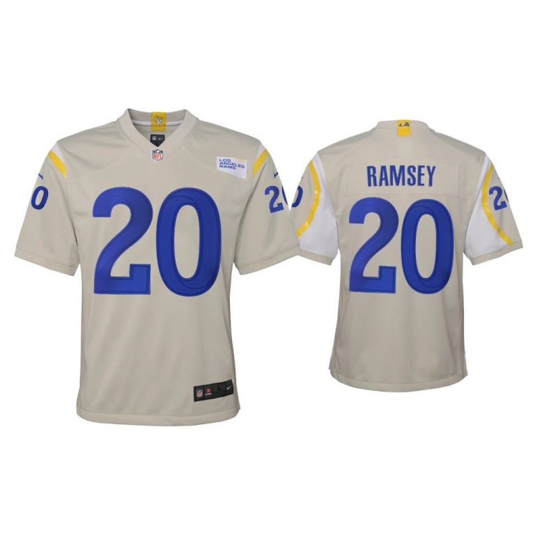 Youth 2020 Jalen Ramsey Los Angeles Rams Bone Game Jersey