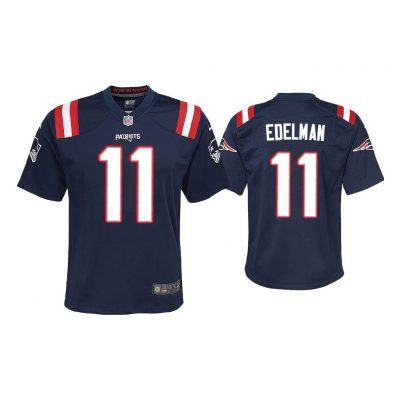 Youth 2020 Julian Edelman New England Patriots Navy Game Jersey