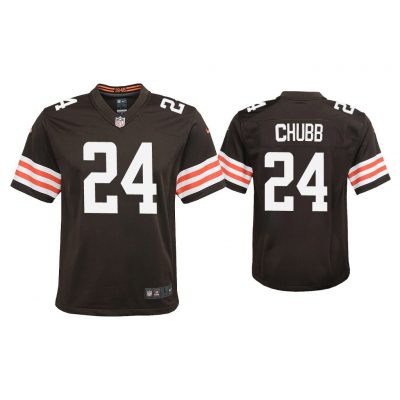 Youth 2020 Nick Chubb Cleveland Browns Brown Game Jersey