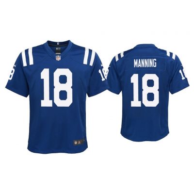 Youth 2020 Peyton Manning Indianapolis Colts Royal Game Jersey