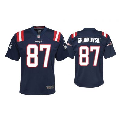 Youth 2020 Rob Gronkowski New England Patriots Navy Game Jersey