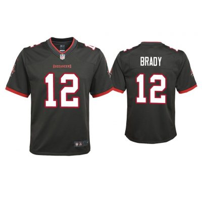 Youth 2020 Tom Brady Tampa Bay Buccaneers Pewter Game Jersey