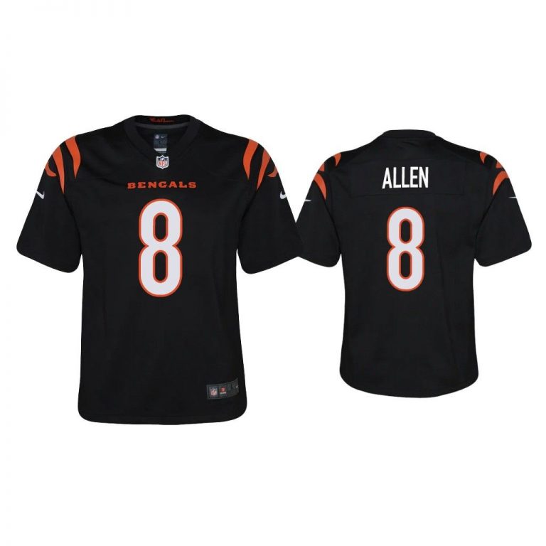 Youth 2021 Brandon Allen Cincinnati Bengals Black Game Jersey