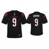 Youth 2021 Joe Burrow Cincinnati Bengals Black Game Jersey