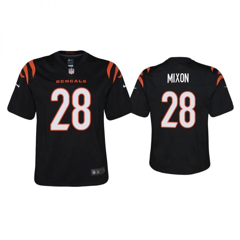 Youth 2021 Joe Mixon Cincinnati Bengals Black Game Jersey