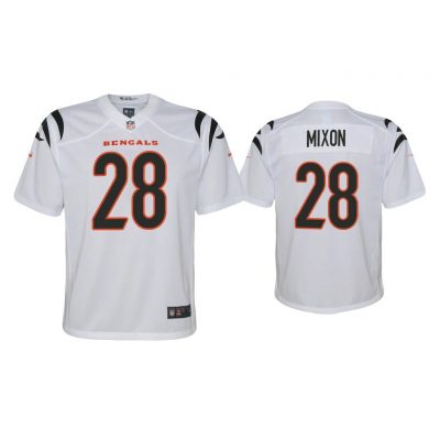 Youth 2021 Joe Mixon Cincinnati Bengals White Game Jersey