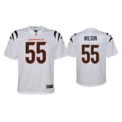 Youth 2021 Logan Wilson Cincinnati Bengals White Game Jersey