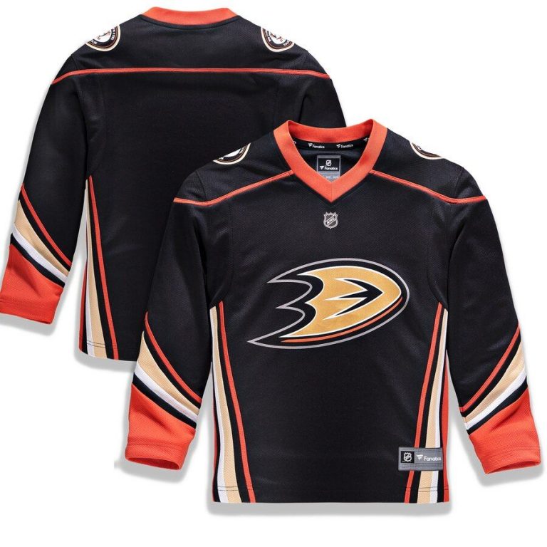 Youth Anaheim Ducks Black Home Replica Blank Jersey