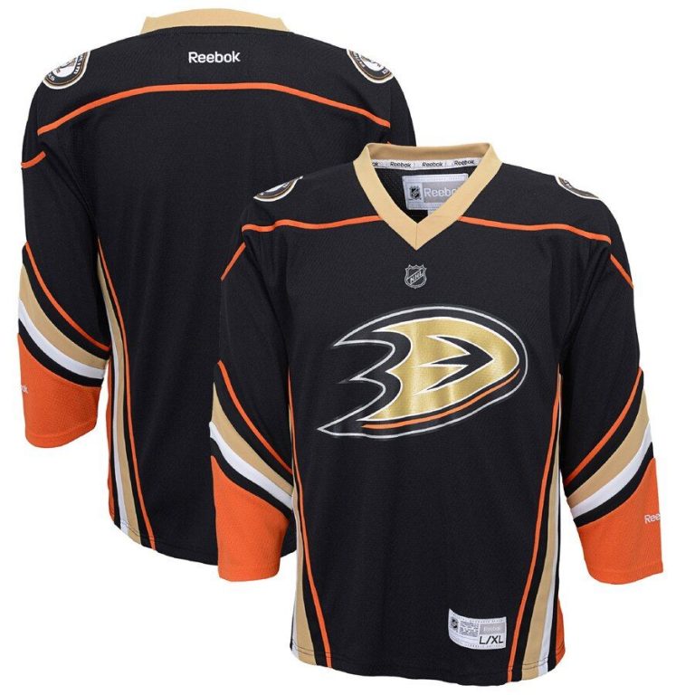 Youth Anaheim Ducks Black Replica Home Jersey