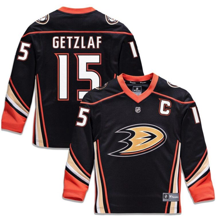 Youth Anaheim Ducks Ryan Getzlaf Black Replica Player Jersey