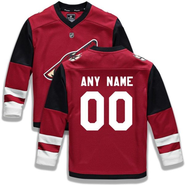 Youth Arizona Coyotes Red Home Replica Custom Jersey