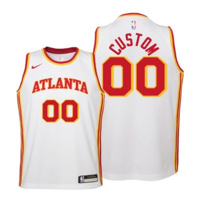 Youth Atlanta Hawks Custom 2020-21 Association Edition White Jersey