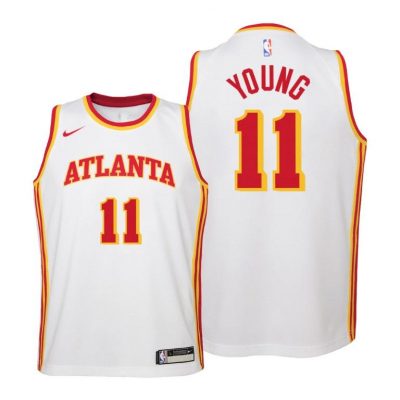 Youth Atlanta Hawks Trae Young 2020-21 Association White Jersey
