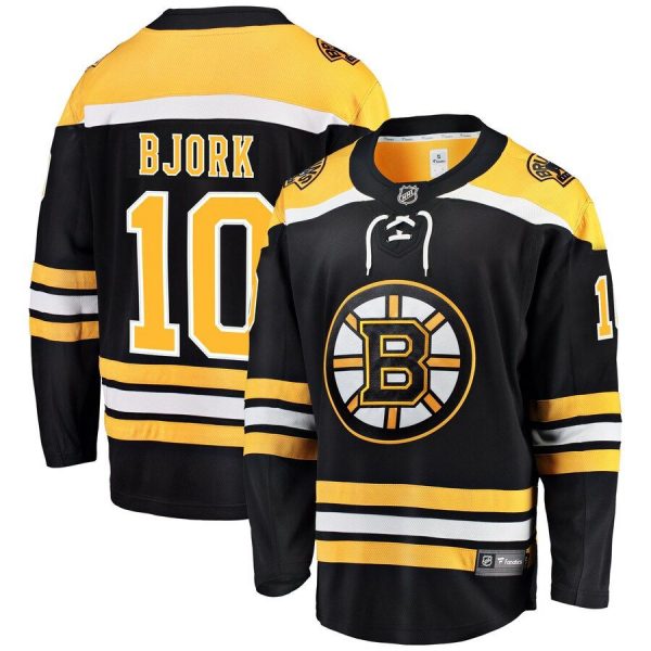 Youth Boston Bruins Anders Bjork Black Breakaway Player Jersey