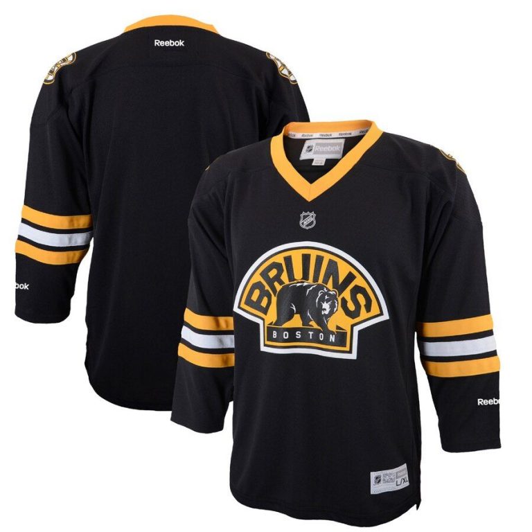 Youth Boston Bruins Charcoal Replica Alternate Jersey