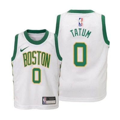 Youth Boston Celtics 2018-19 Jayson Tatum #0 City White Jersey