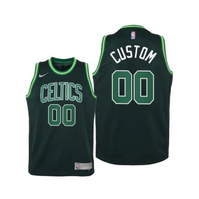 Youth Boston Celtics Custom Earned Edition Green Jersey - Kids