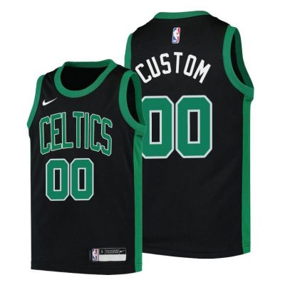 Youth Boston Celtics Custom youth Statement Edition Black Jersey