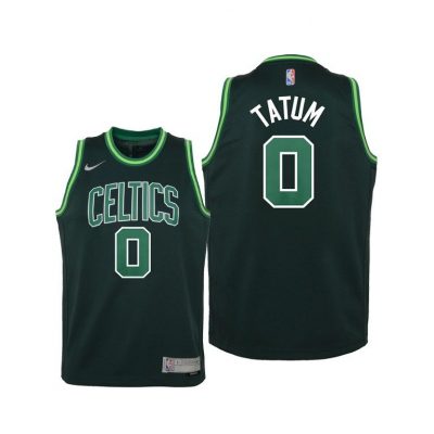 Youth Boston Celtics Jayson Tatum Youth 2021 Earned Edition Green Jersey