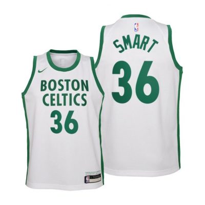 Youth Boston Celtics Marcus Smart City White Jersey - Kids