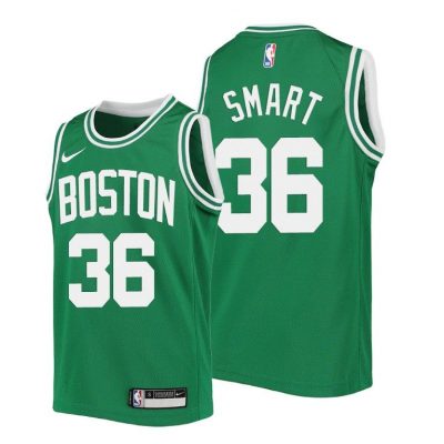 Youth Boston Celtics Marcus Smart youth 2020-21 Icon Edition Green Jersey